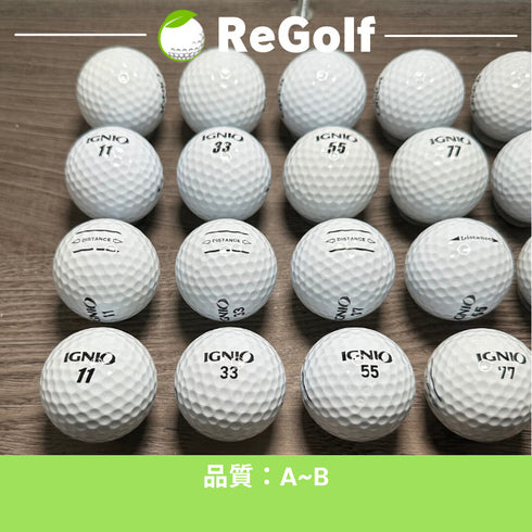 【中古】 【送料無料】 ロストボール IGNIO イグニオ ディスタンス ホワイト 20球 ABランク ゴルフボール リゴルフ